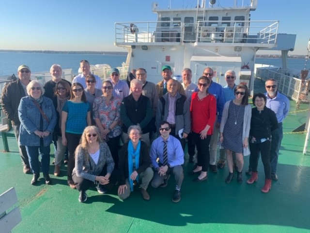 Management Committee members and LISS staff on board the ferry from Port Jefferson to Bridgeport following a meeting.
