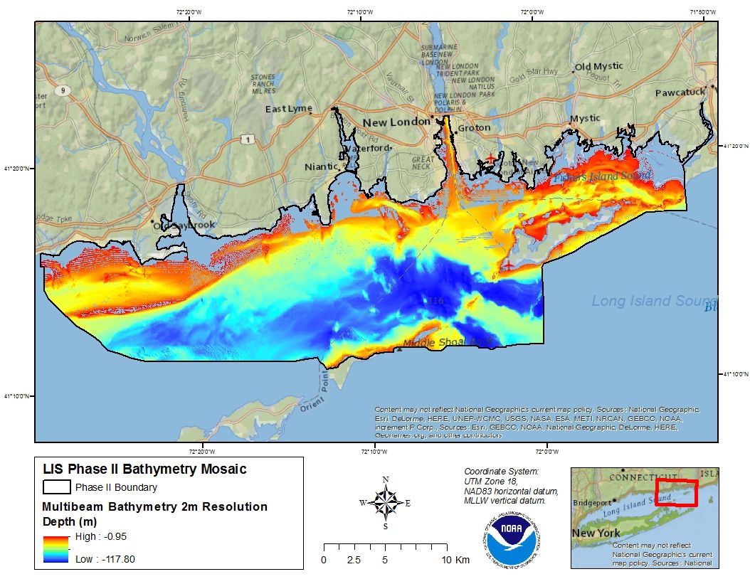 Long Island Sound Depth Map - Lenna Nicolle
