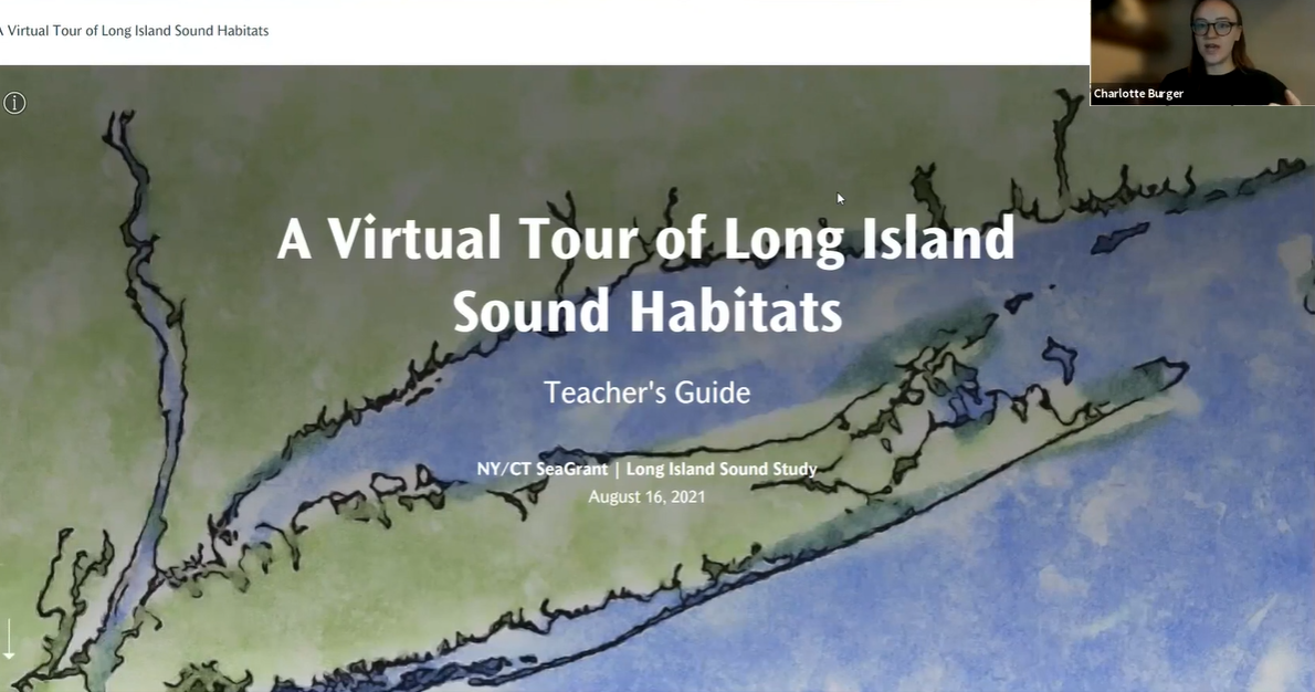 teacher webinar of a virtual tour of Long Island Sound Habitats