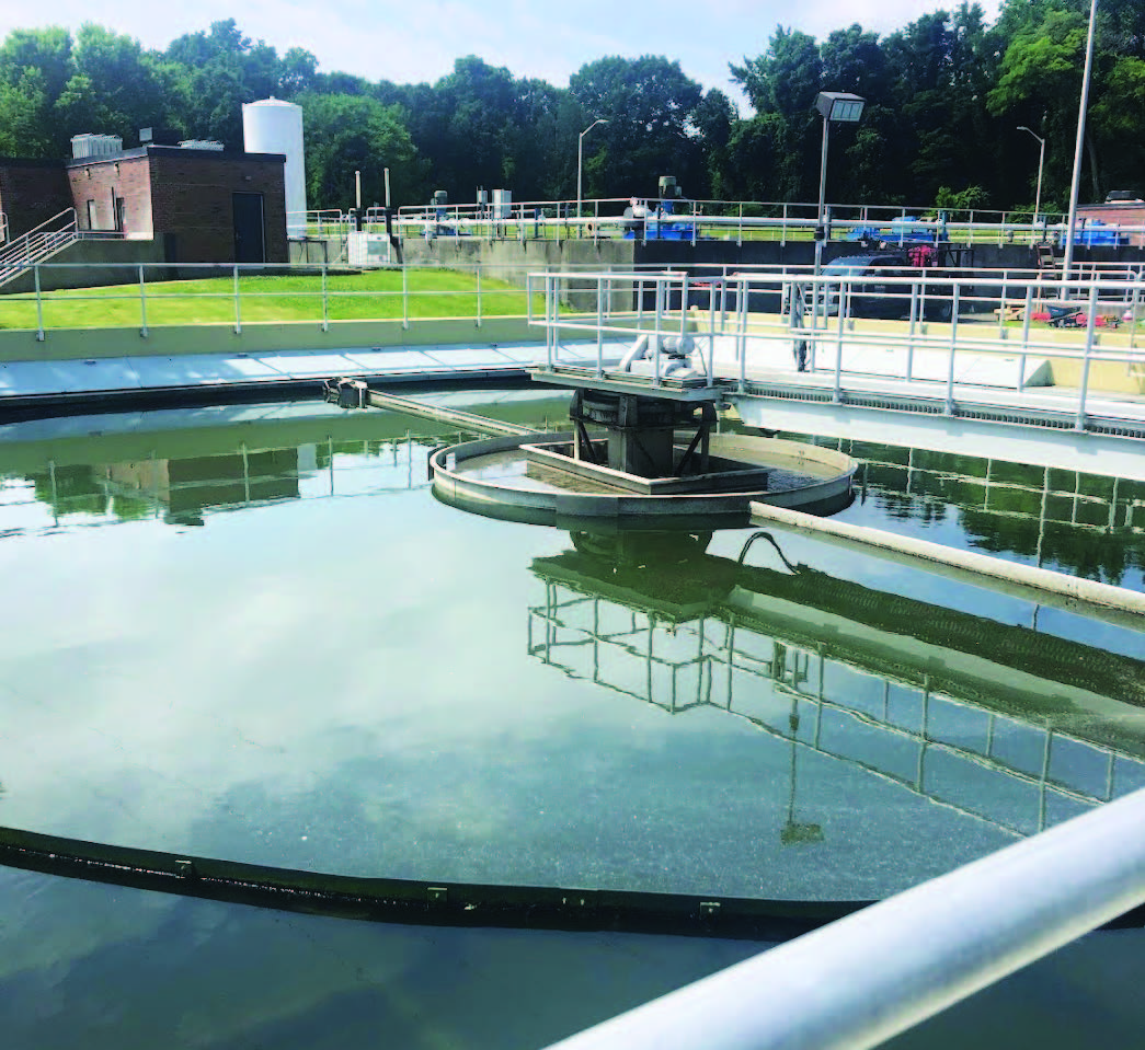 Clarifier at the Chicopee Wastewater Treatment Plant that will be upgraded. Cheyenne Ellis photo