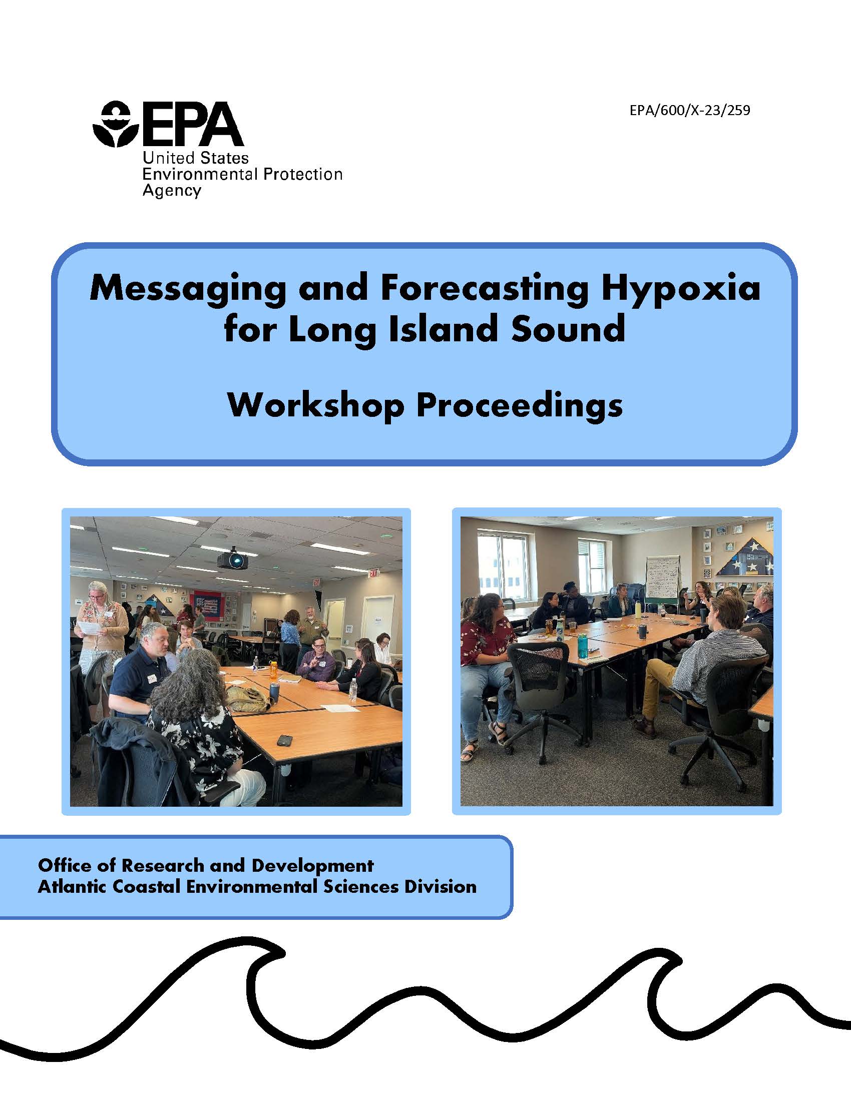 Cover image for the Messaging and Forecasting Hypoxia for Long Island Sound Workshop Proceedings report