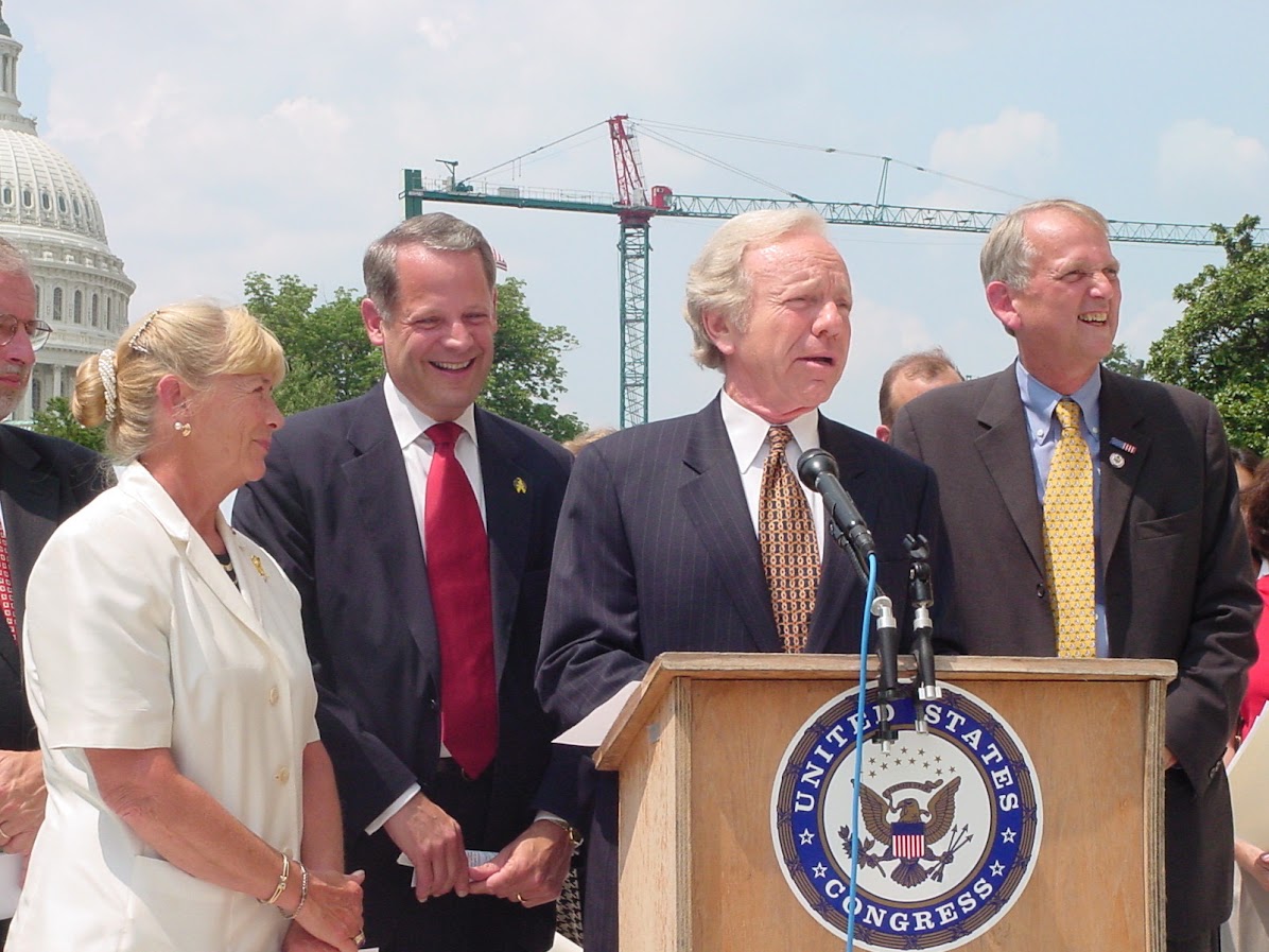 U.S. Senator Joe Lieberman speaking at a 2010 press conference in Washington, D.C. Photo is from the LISS archive