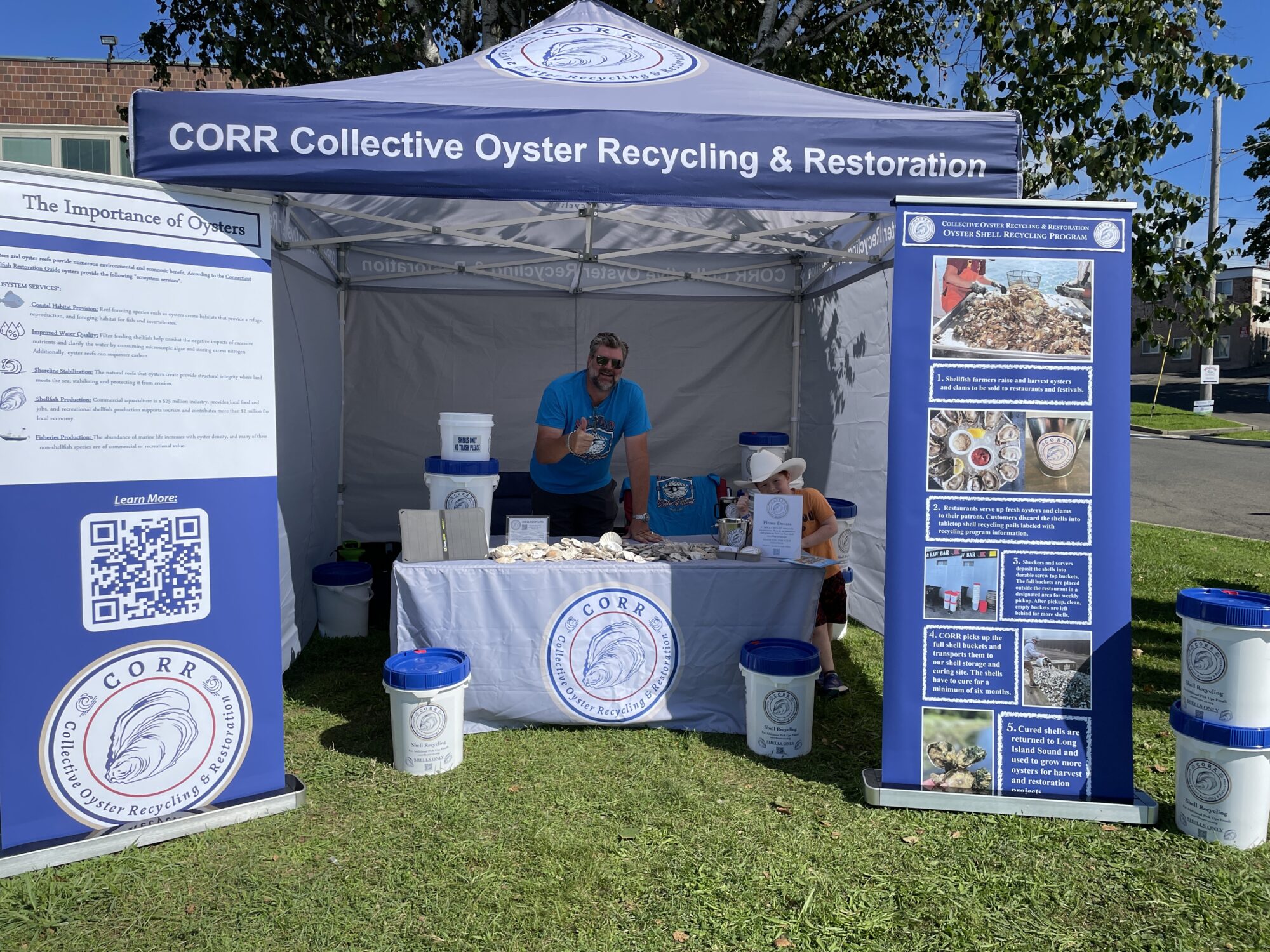 CORR member Todd Koehnke at the outreach tent. Photo by Tim Macklin